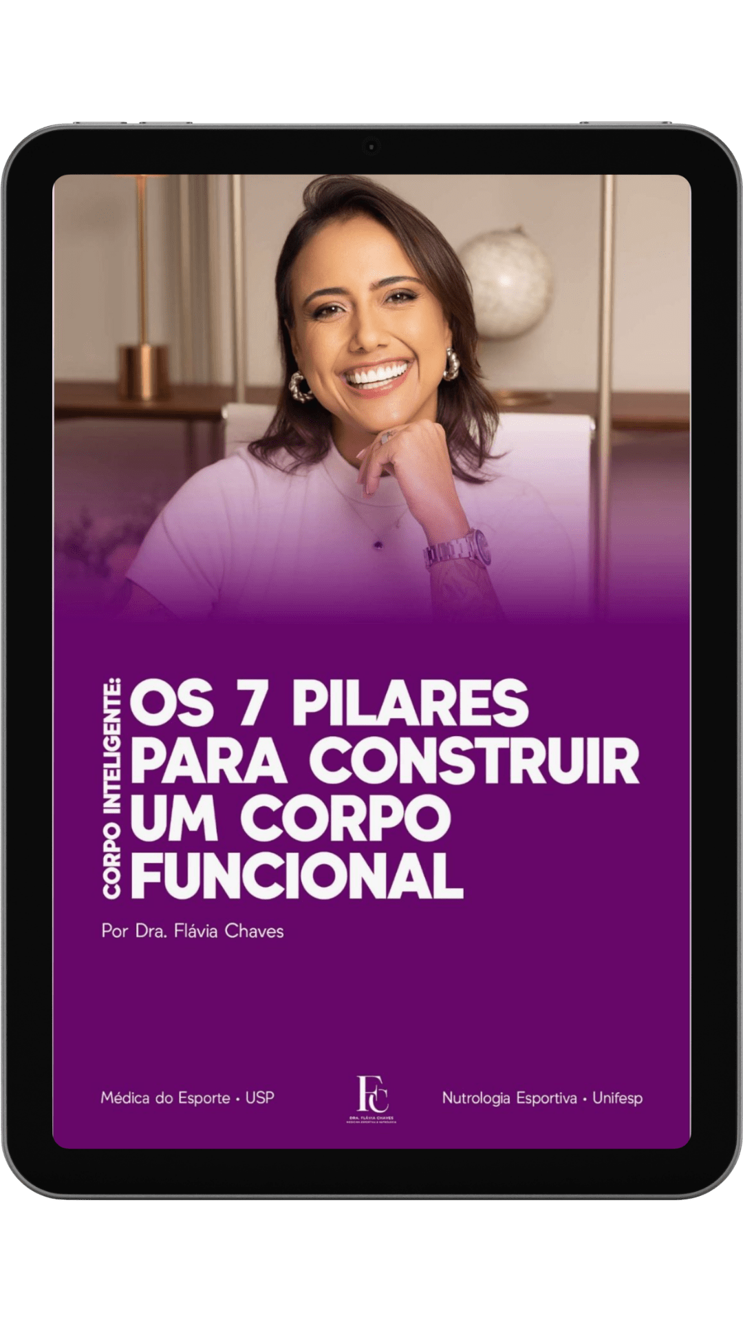 Capa do ebook Corpo Inteligente: Os 7 pilares para construir um corpo funcional exibida em mockup.